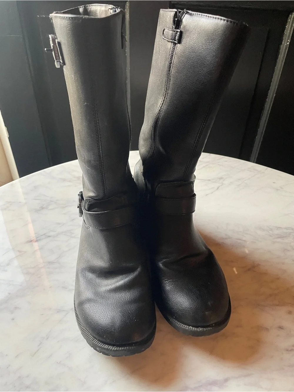 Target Black Kids' Mid-Calf Buckle Boots